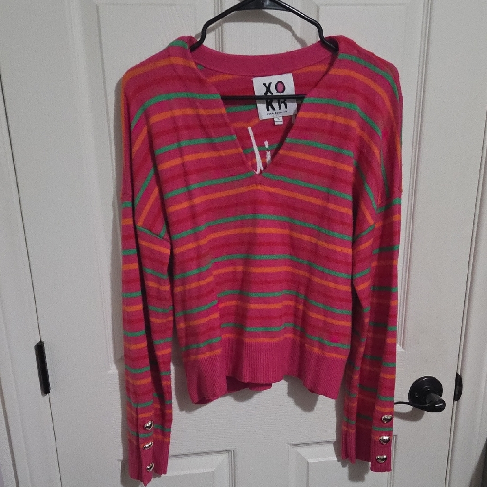 Rosenthal Pink and Orange Striped Garment